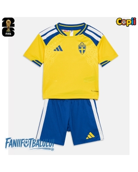 Suedia Echipament de Fotbal Replică Mondial 2026 Copii Acasa (+ Șorturi)